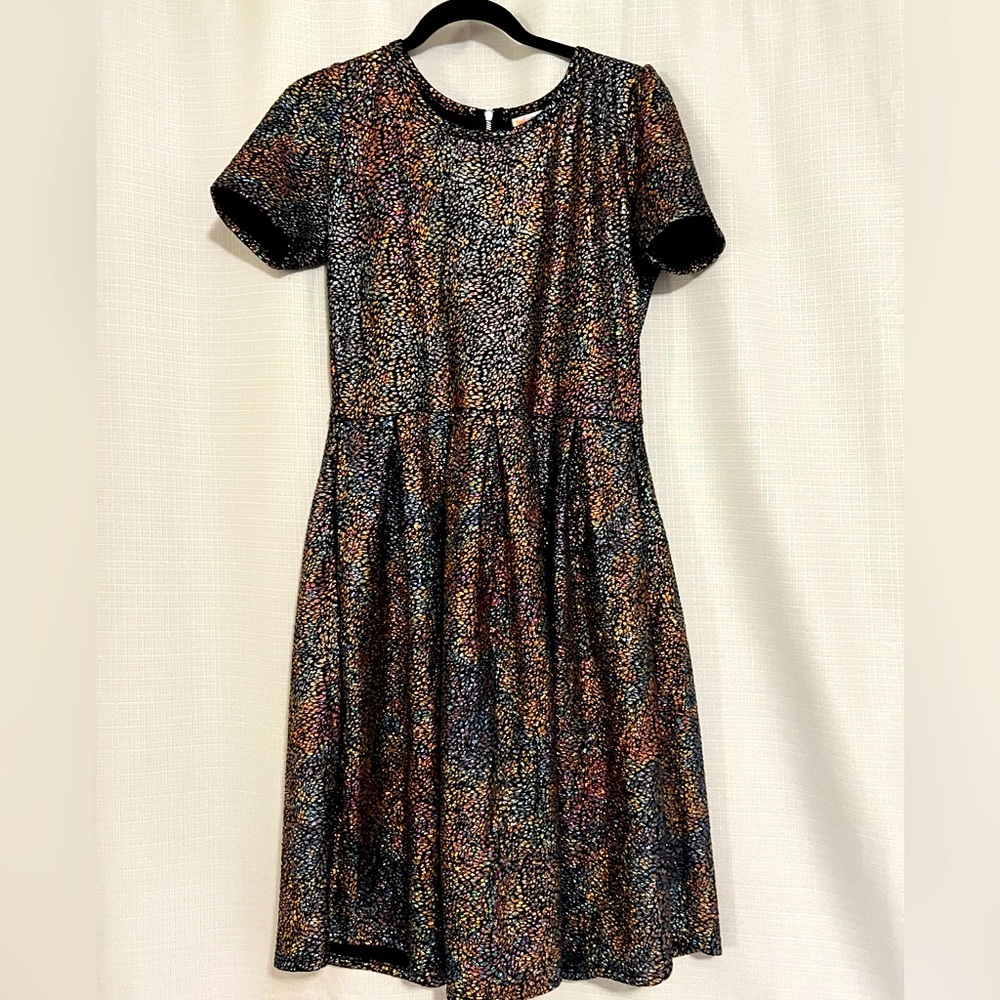 LulaRoe Amelia, Elegant Collection-Oil Slick, Large, NWOT